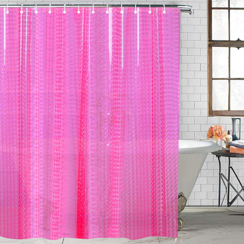 LshyMn EVA Shower Curtain Liner 3D Water Cube Clear Bathroom Shower Curtains, Clear EVA Shower Liner for Shower Stall 71x71 Inches with Hooks (Pink Purple) LshyMn EVA Shower Curtain Liner 3D Water Cube Clear Bathroom Shower Curtains, Clear EVA Shower Liner for Shower Stall 71x71 Inches with Hooks (Pink Purple)