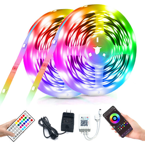 LED Strip Lights 100ft LED Lights for Bedroom (2 Rolls of 50ft), Music Sync Color Changing Light Strips Bluetooth with App Control Remote, 5050 RGB Smart Lights for Party Bedroom Living Room Home LED Strip Lights 100ft LED Lights for Bedroom (2 Rolls of 50ft), Music Sync Color Changing Light Strips Bluetooth with App Control Remote, 5050 RGB Smart Lights for Party Bedroom Living Room Home