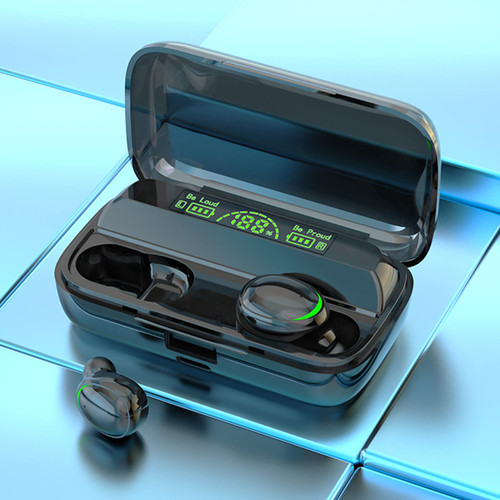 Bluetooth Headphones, Wireless Earbuds, Bluetooth 5.1 Gaming Headphones with Microphone, Earbud & In-ear Headphones with Finger Control IPX5 Waterproof Charge Case, Noise Cancelling Headphones #B