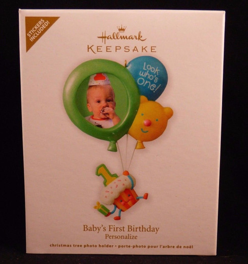 Hallmark Keepsake Ornament Photo Ornament Baby's 1st Birthday