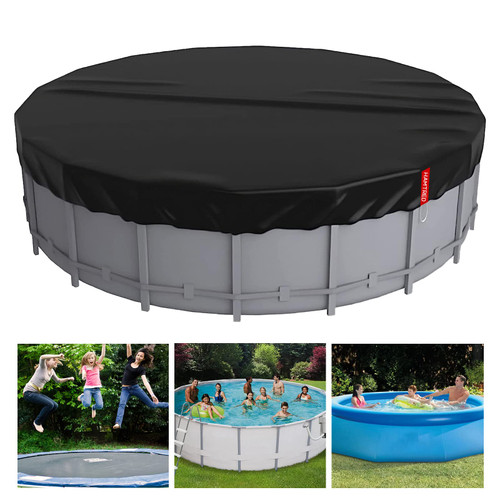 15 Ft Round Pool Cover, Solar Pool Cover for Above Ground Pools, with Drain Holes and Tie-Down Ropes, for PVC Pool Covers, and Other Above Ground Swimming Pools (15 FT) 15 Ft Round Pool Cover, Solar Pool Cover for Above Ground Pools, with Drain Holes and Tie-Down Ropes, for PVC Pool Covers, and Other Above Ground Swimming Pools (15 FT)