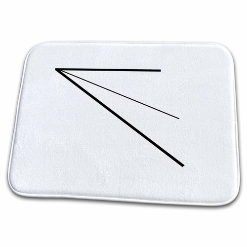3dRose Image of Black And White Irregular Arrow Simple Drawing - Dish Drying Mats (ddm-354413-1)