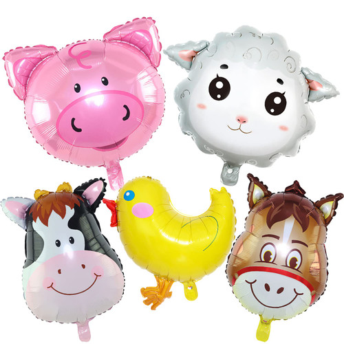 5 PCS Farm Animal Balloons, Farm Birthday Party Decorations Cow Donkey Sheep Pig Chicken Foil Mylar Birthday Balloons for Wedding Baby Shower Farm Party Supplies 5 PCS Farm Animal Balloons, Farm Birthday Party Decorations Cow Donkey Sheep Pig Chicken Foil Mylar Birthday Balloons for Wedding Baby Shower Farm Party Supplies