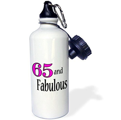 3dRose wb_193420_1 65 and fabulous. Pink. - Sports Water Bottle, 21oz