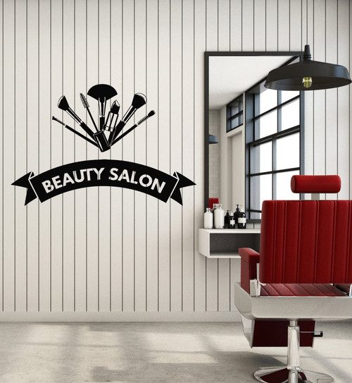 Vinyl Wall Decal Woman Beauty Salon Makeup Tools Cosmetics Stickers Mural Large Decor (g6316) Black Vinyl Wall Decal Woman Beauty Salon Makeup Tools Cosmetics Stickers Mural Large Decor (g6316) Black