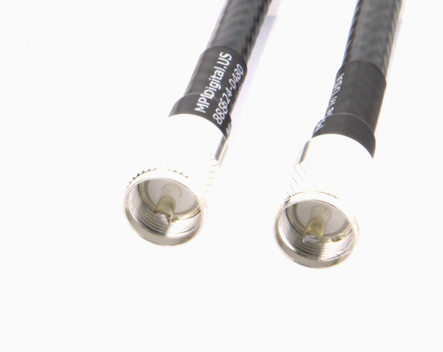 MPD Digital I Times Microwave LMR-400 I Coax Cable with PL259 UHF Male to PL259 UHF Male Connector I Ultra Low Loss for Ham, VHF, CB Radio I Made in the USA I 1 Foot
