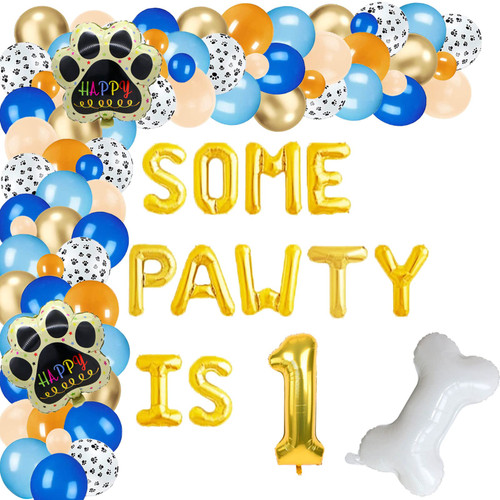 Vetwo 112pcs Dog 1st Birthday Decorations Some Pawty Is 1 Balloons Garlands Arch Kit for Let's Pawty/Dog Paw/Bone Shaped/Pet Puppy/Pet Adoption/Dog Themed First Birthday Party Supplies Decorations Vetwo 112pcs Dog 1st Birthday Decorations Some Pawty Is 1 Balloons Garlands Arch Kit for Let's Pawty/Dog Paw/Bone Shaped/Pet Puppy/Pet Adoption/Dog Themed First Birthday Party Supplies Decorations