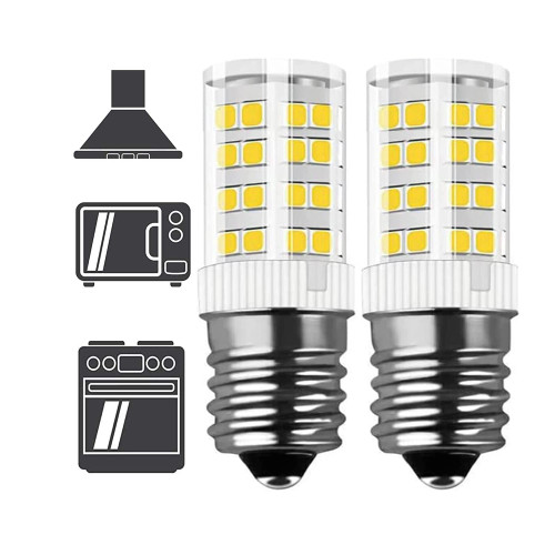 Fesd Ts E17 LED Bulb for Microwave Oven Stove Appliance, 4W Daylight White(40W Halogen Bulbs Equivalent), 1 E17 Microwave Oven Bulb 10-120V, Intermediate Base, Dimmable (Daylight White)