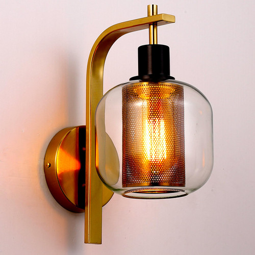 KRASTY Gold Wall Sconce,Vintage Industrial Single Globe Sconce with Clear Glass Shade,Bathroom Vanity Light,Wall Sconce Light Fixture Brushed Brass for Bedroom,Hallway,Mirror,Kitchen,Living Room KRASTY Gold Wall Sconce,Vintage Industrial Single Globe Sconce with Clear Glass Shade,Bathroom Vanity Light,Wall Sconce Light Fixture Brushed Brass for Bedroom,Hallway,Mirror,Kitchen,Living Room