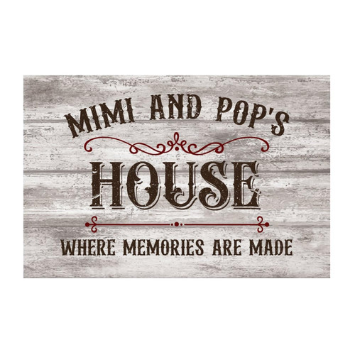 Mimi and Pop's House Where Memories are Made Bottles Wall Decoration Wall Decals Stickers Reusable Wall Decal for Teen Room Classroom Bathroom Outdoors Vinyl 18in