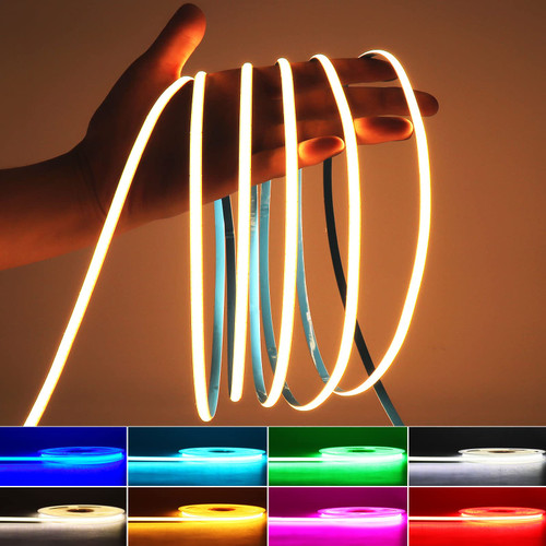 MALIIGAZA 5mm Ultra Thin COB LED Strip 24V 4000K Natural White, CRI 90 Super Bright LED Tape Light, 16.4FT Cuttable Flexible, IP30 for Indoor House Kitchen Room Lighting (DC24V, No Power Supply)