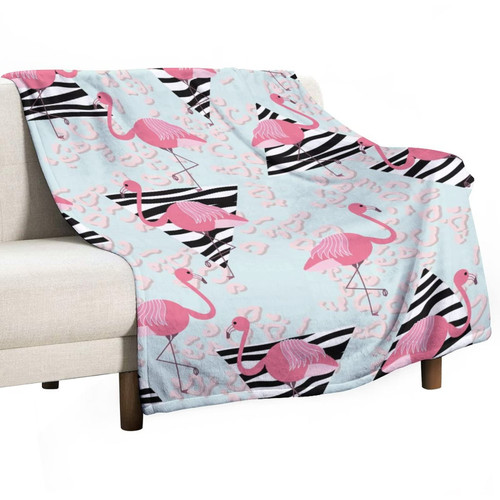 Lurnise Blankets Flamingos Flannel Blanket Cozy Bedding Throw Blankets for Sofa Couch Chair Office 40"x50"