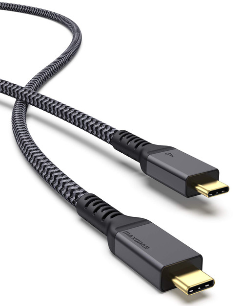 Maxonar [1.6Ft] Thunderbolt 4 Cable 40Gbps with 100W Charging and 8K/5K@60Hz Compatible with Thunderbolt 4/3, USB4, and USB C