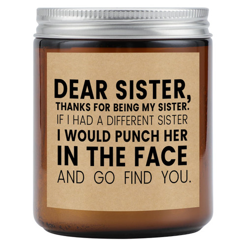 Sister Gifts from Sister-Scented Candles Birthday Gifts for Sister from Brother, Best Friends Gifts for Sister from Brother Sister Birthday Graduation Chrismas - Lavender