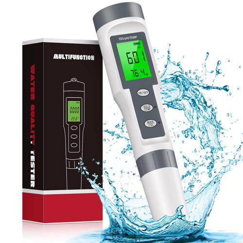 3-in-1 Digital pH Meter for Water, TDS/Temperature/pH Tester with LCD Backlit, 0.01 High Accuracy Water Tester, 0-14 pH, pH Pen TDS Meter Digital Water Tester for Drinking Water, Pool and Aquarium