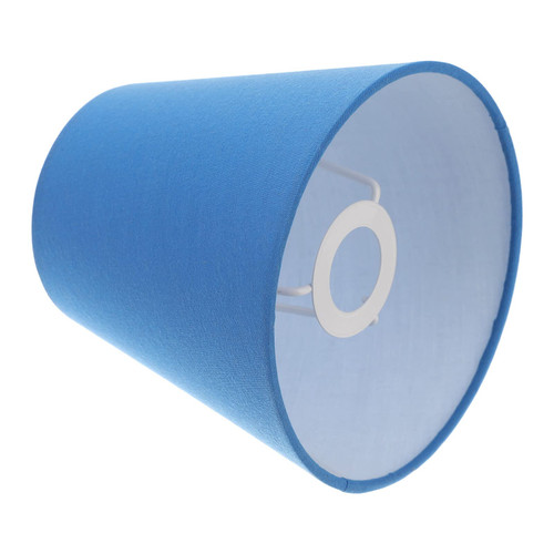 LALAFINA Fabric Lampshade Chandelier Lampshade Small Lamp Shade Barrel Lamp Cover Small Lamp Shade Clip On Bulb for Table Chandelier Wall Light, Blue