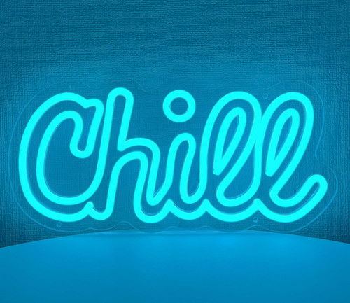 Chill Neon Sign, Party Neon Sign, Bar Neon Sign, Relax Neon Sign, LED Neon Sign for Bedroom, Neon Sign for Wall Decor, Neon Light Sign for Man Cave, Bathroom, Bar, Party, Club, USB Powered