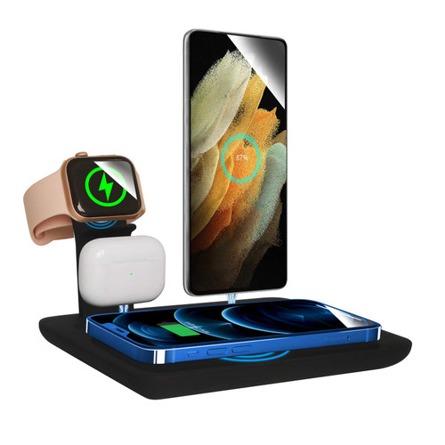 Thanice Wireless Charger 4 in 1, Detachable Wireless Portable Charger for AirPods/iWatch, Qi Wireless Charger for iPhone/Samsung Galaxy/Other Qi Phones