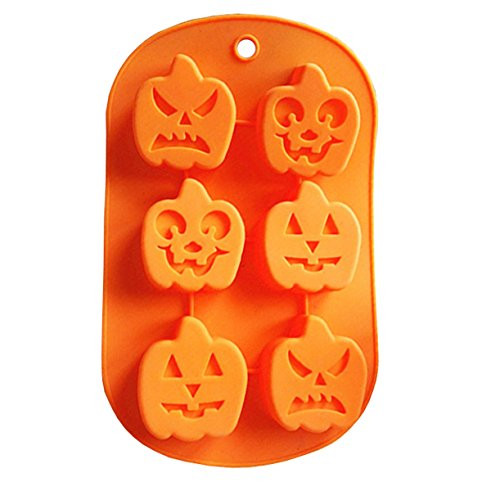 Yunko Halloween Pumpkin Silicone Baking Mold Cake Pan Cookie Pan Pudding Mold Jelly Mold