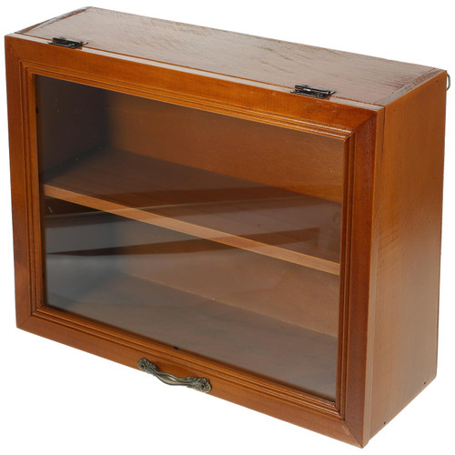 Cabilock Shadow Boxes Display Cases Wooden Shadow Cubby Box Freestanding Wooden Display Shelves Desktop Display Cabinet Toy Display Shelf for Figures Tea Set Cosmetics Shadow Box with Shelves