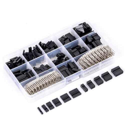 New 620PCS 2.54mm Dupont Crimp Pin Connector Header Jumper Wire Terminal Housing Kit