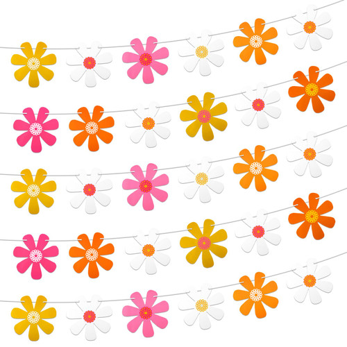 5pcs Daisy Party Banner, Colorful Daisy Party Decorations Daisy Groovy Boho Party Banners Cute Daisy Flower Banners Daisy Garlands for Birthday Nursery Party 5pcs Daisy Party Banner, Colorful Daisy Party Decorations Daisy Groovy Boho Party Banners Cute Daisy Flower Banners Daisy Garlands for Birthday Nursery Party