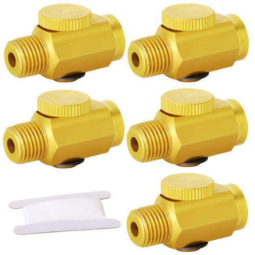 TAISHER 5PCS Brass Air Compressor Accessories Control Tool?in-Line Air Flow Regulator Valve 1/4" NPT Male x 1/4" NPT Female