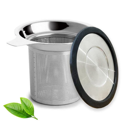 Tea Infuser, Extra Fine Mesh Tea Strainer with Silicone Lid, 304 Stainless Steel Tea Infusers for Loose Tea, Tea Steeper Basket Filter for Teapot, Mug, Cup Tea Infuser, Extra Fine Mesh Tea Strainer with Silicone Lid, 304 Stainless Steel Tea Infusers for Loose Tea, Tea Steeper Basket Filter for Teapot, Mug, Cup