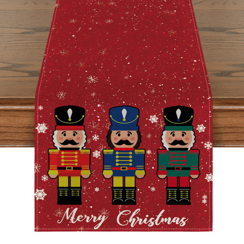 Artoid Mode Merry Christmas Nutcrackers Table Runner, Seasonal Winter Xmas Holiday Kitchen Dining Table Decoration for Indoor Outdoor Home Party Decor 13 x 108 Inch Artoid Mode Merry Christmas Nutcrackers Table Runner, Seasonal Winter Xmas Holiday Kitchen Dining Table Decoration for Indoor Outdoor Home Party Decor 13 x 108 Inch