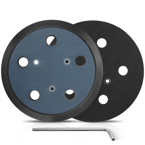 Orbital Sander Pad for Porter Cable, 4 Pack 5 Inch 5 Hole Replacement Orbital Parts for Porter Cable 333 333VS Random Orbit Sanders Hook and Loop Sander Pad for Porter Cable 13904/13909