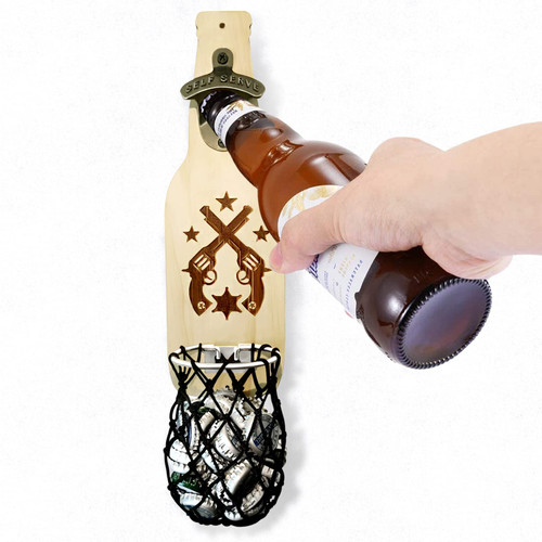 KingLive Bottle Opener?Beer Bottle Opener - Wooden Wall Mounted Beer Bottle Opener with Cap Catcher?Beer Gifts for Men, Dad, Father, Him, Beer Lovers KingLive Bottle Opener?Beer Bottle Opener - Wooden Wall Mounted Beer Bottle Opener with Cap Catcher?Beer Gifts for Men, Dad, Father, Him, Beer Lovers