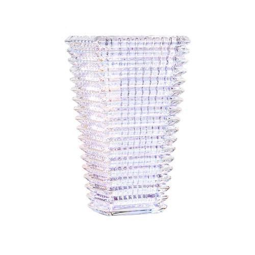 Glass Vase for Flowers, Colorful Clear Glass Vases for Centerpieces, Crystal Vase for Home, Table, Decor 9.1 inches Tall