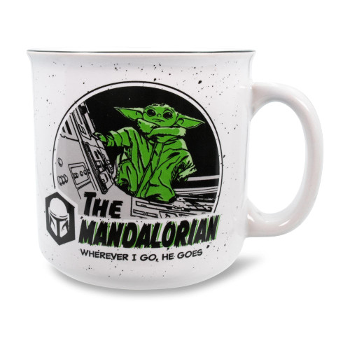 Star Wars: The Mandalorian Grogu Ceramic Camper Mug | BPA-Free Travel Coffee Cup For Espresso, Caffeine, Cocoa, Beverages | Home & Kitchen Essentials | Cute Baby Yoda Gifts | Holds 20 Ounces Star Wars: The Mandalorian Grogu Ceramic Camper Mug | BPA-Free Travel Coffee Cup For Espresso, Caffeine, Cocoa, Beverages | Home & Kitchen Essentials | Cute Baby Yoda Gifts | Holds 20 Ounces