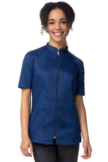 Chef Works Women's Arcadia Chef Coat, Ocean Blue, Small