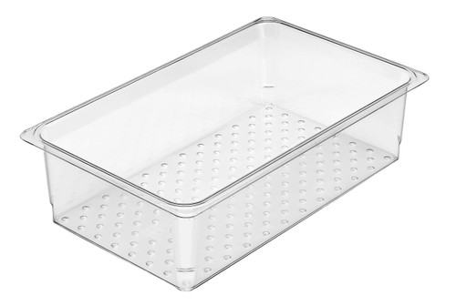 Cambro Camwear 5" Deep Full-Size Clear Colander Pan