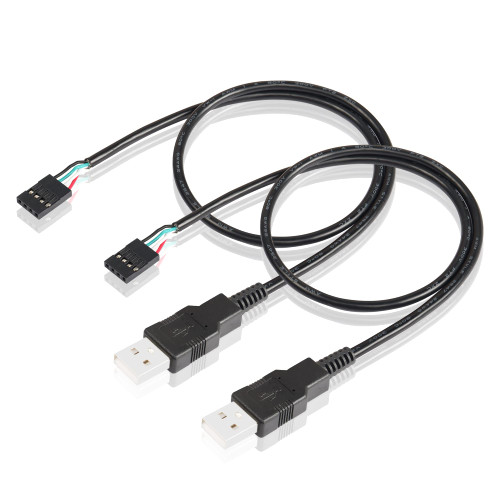 PNGKNYOCN 4Pin Motherboard Female Header to USB Adapter Cable,2 Pack USB 2.0 Type A Male to Dupont 4 Pin Female Motherboard Cable Cord?50cm?