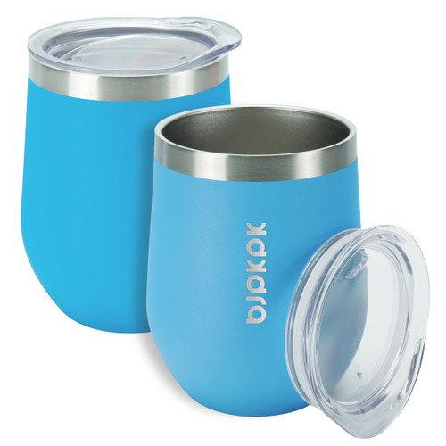 BJPKPK 2 pcs 12oz Insulated wine tumbler, 12oz Insulated Wine Tumbler with Lid,Unbreakable Stainless Steel Wine Glasses, Insulated Tumbler for Home & Outdoor, Blue BJPKPK 2 pcs 12oz Insulated wine tumbler, 12oz Insulated Wine Tumbler with Lid,Unbreakable Stainless Steel Wine Glasses, Insulated Tumbler for Home & Outdoor, Blue