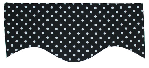 RLFisher DBA RLF Home Polka Dot Valance, Medium, Black