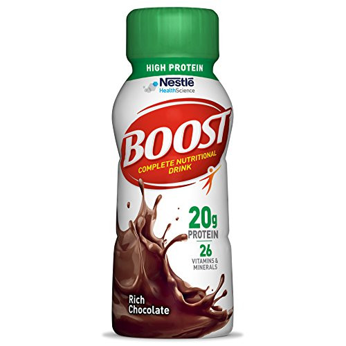 Boost High Protein Complete Nutritional Drink, Rich Chocolate, 8 fl oz Bottle, 12 Pack