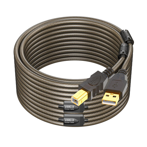 GOSYSONG Printer Cable 80ft, USB 2.0 USB A to B Printer Cord, High Speed Active USB 2.0 Type B Printer Cable,Printer USB Cable Compatible with HP, Canon, Dell, Epson, Xerox,