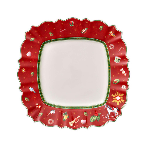 Villeroy & Boch Delight Square Dinner Plate, Red