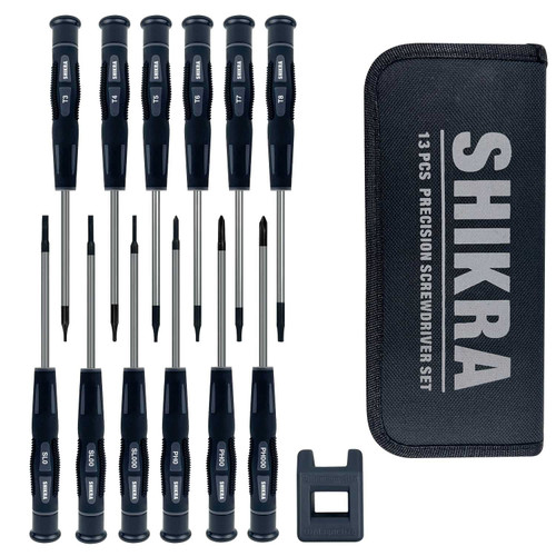 13 Piece Precision Screwdriver Set with Case, Torx, Phillips and Slotted Screwdriver, Magnetic Screwdriver Tool Kit with Magnetizer/Demagnetizer, Non-Slip Grip, for Electronics, Glasses Repair 13 Piece Precision Screwdriver Set with Case, Torx, Phillips and Slotted Screwdriver, Magnetic Screwdriver Tool Kit with Magnetizer/Demagnetizer, Non-Slip Grip, for Electronics, Glasses Repair