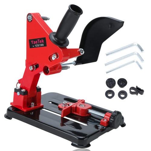 YaeKoo Angle Grinder Stand Grinder Holder Cutter Support Cast Iron Base for 100mm - 125mm Angle Mill (4''-5'') Red Color