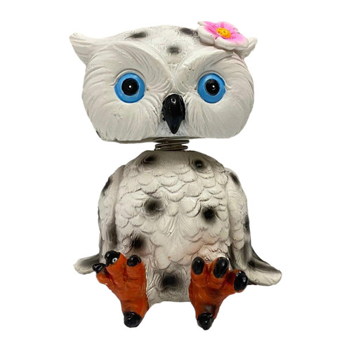 Fenteer Bobblehead Owl Statue Decor Owl Sculpture Sculpture Art Ornament Accessories Owl Figurine for Living Room Bookshelf Hotel Home Decor Accents, White Fenteer Bobblehead Owl Statue Decor Owl Sculpture Sculpture Art Ornament Accessories Owl Figurine for Living Room Bookshelf Hotel Home Decor Accents, White