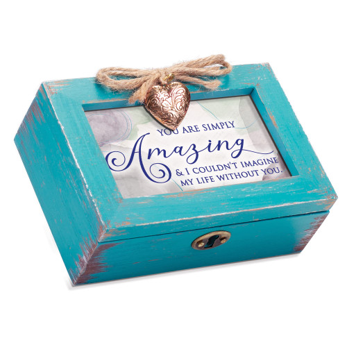 Cottage Garden You are Amazing Weathered Teal Petite Locket Music Box Plays Tune You are My Sunshine Cottage Garden You are Amazing Weathered Teal Petite Locket Music Box Plays Tune You are My Sunshine