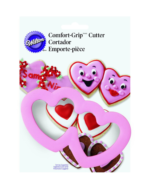Wilton Comfort Grip Double Heart Cookie Cutter Wilton Comfort Grip Double Heart Cookie Cutter