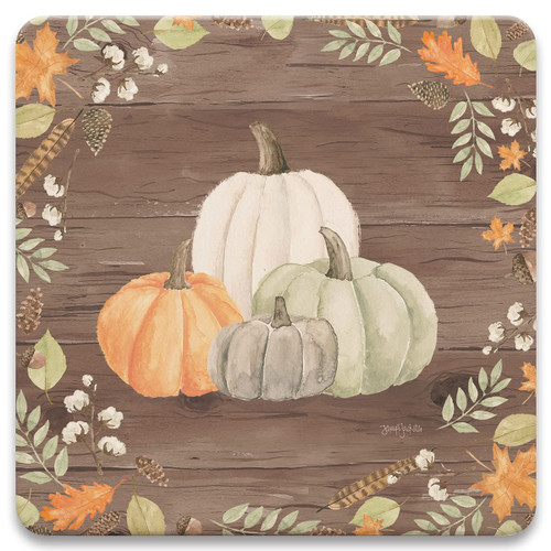 CoasterStone Absorbent Coaster Drinks Autumn OFFERING I, 4.25 Inches Wide, Set of Four