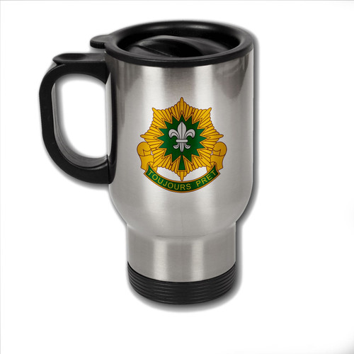 ExpressItBest Stainless Steel Coffee Mug with U.S. Army 2nd Cavalry Regiment distinctive insignia