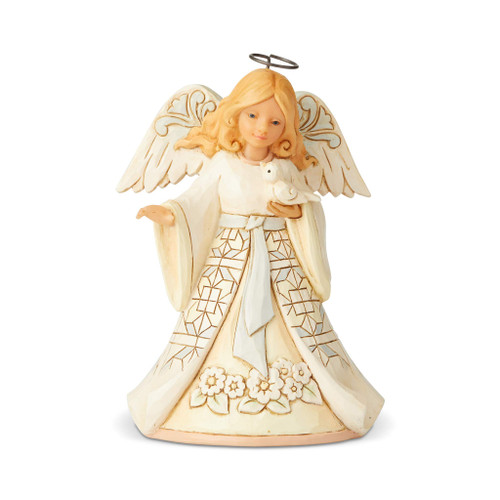 Enesco Jim Shore Heartwood Creek White Woodland Angel Pint Sized Figurine, 5.5 Inch, Multicolor Enesco Jim Shore Heartwood Creek White Woodland Angel Pint Sized Figurine, 5.5 Inch, Multicolor