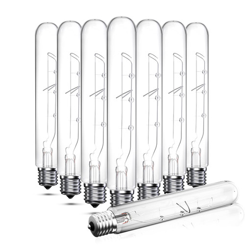 Bonlux 8-Pack 40 Watt Dimmable T6.5 Clear Appliance Light Bulbs, E17 Intermediate Base Tubular Incandescent Bulb 120V 5.4In T6.5 Refrigerator Freezer Light, Exit Sign Light Warm White 2700K
